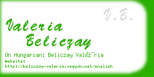 valeria beliczay business card